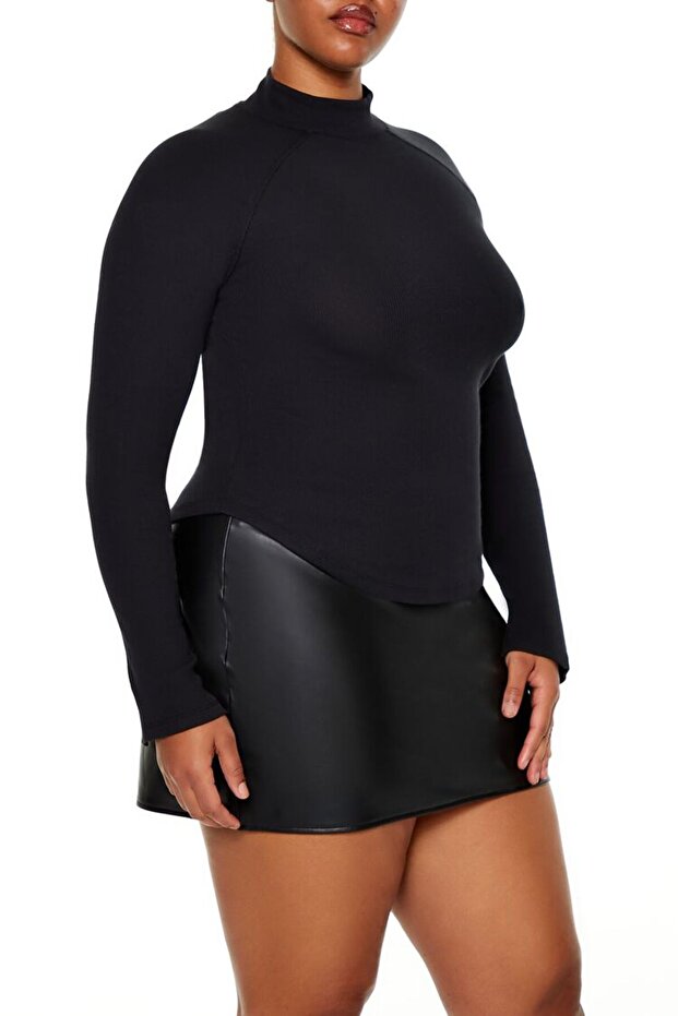 Plus Size Dika Yaka Bluz - 4