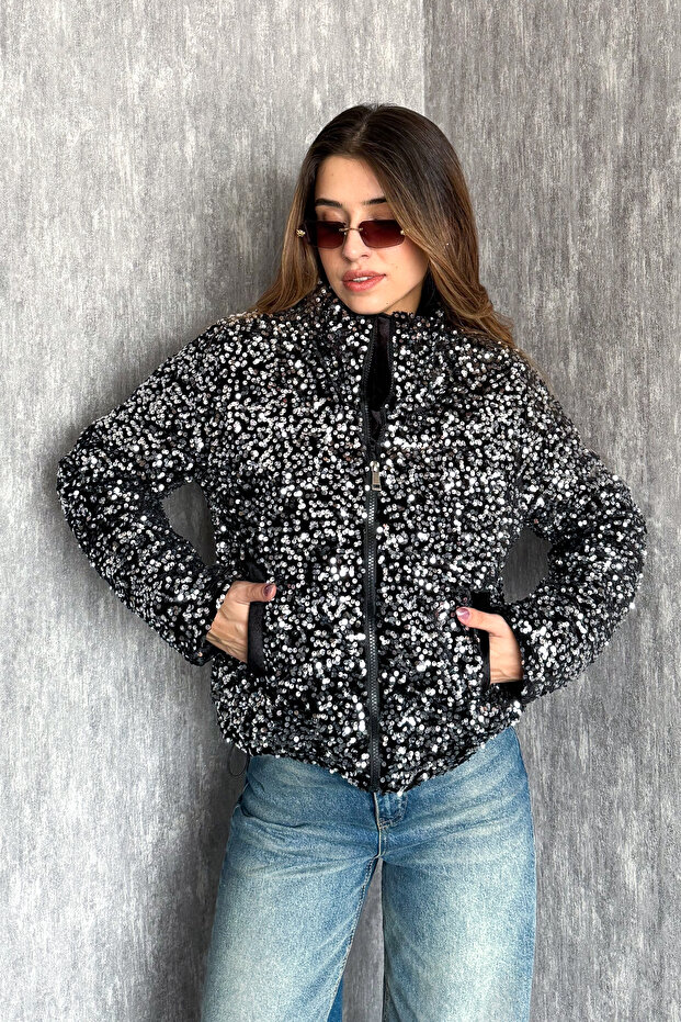 Kadın Pullu Mont 99544 - 7