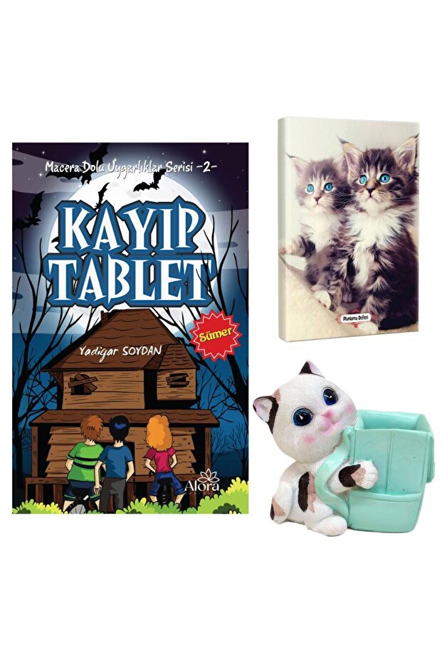 Kayıp Tablet - Maviş Kediler Planlama Defteri ve Sevimli Kedi Kalemlik