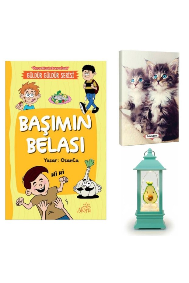 Başımın Belası - Maviş Kediler Planlama Defteri and Avocado Lantern Type Lighted Snow Globe