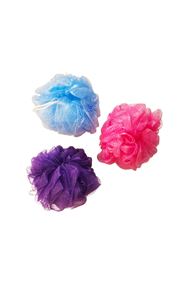 Mesh Loofah Bath Sponge For Adults & Kids 3 Assorted PCS