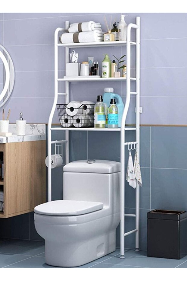 3 Shelf Towel Storage Rack Organizer Over The Toilet Bathroom Space Saver White