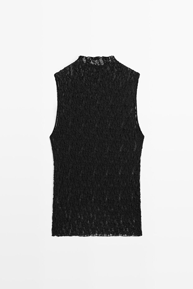 Dantel transparan bluz - 8