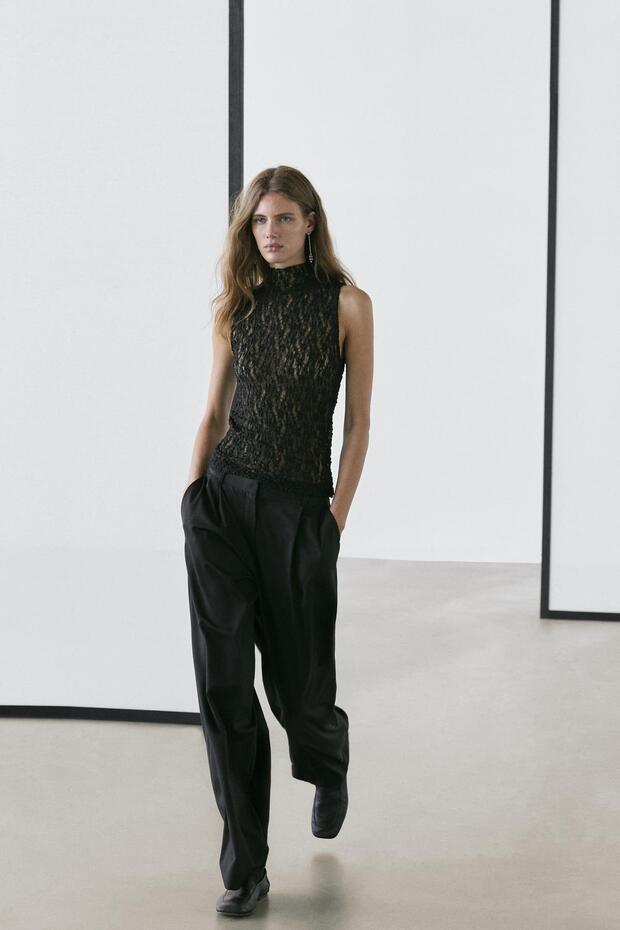 Dantel transparan bluz - 3