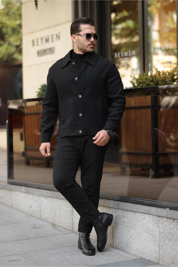 Oversize Kaşe Ceket Kaban
