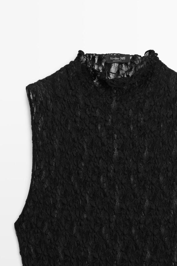 Dantel transparan bluz - 6