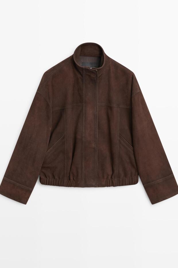 Süet deri bomber ceket - 6