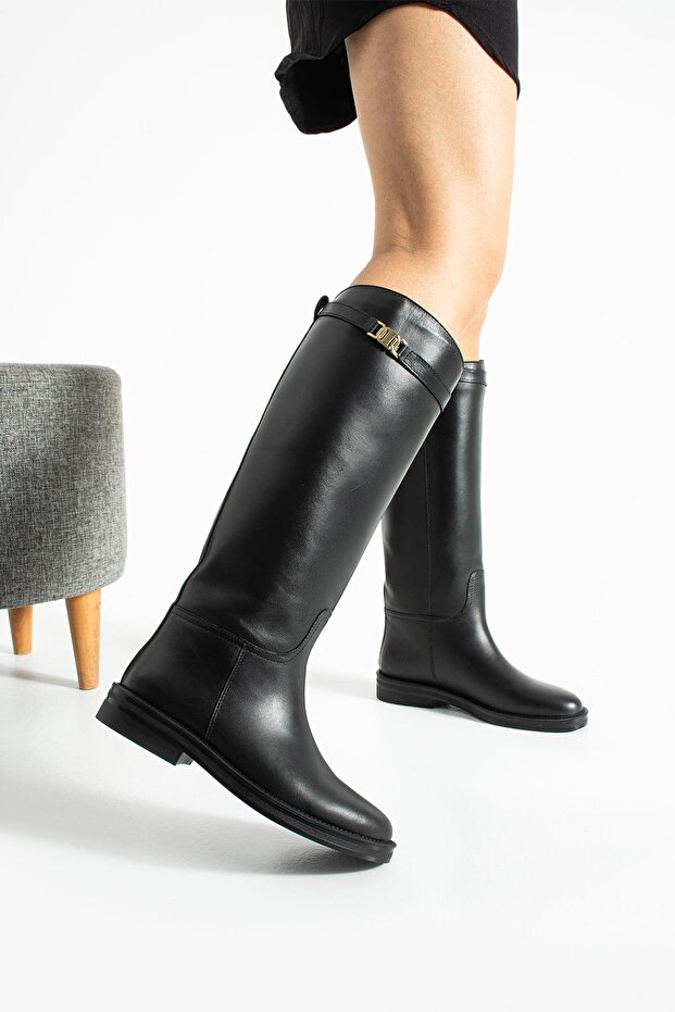 Women's Genuine Leather Boots Black
