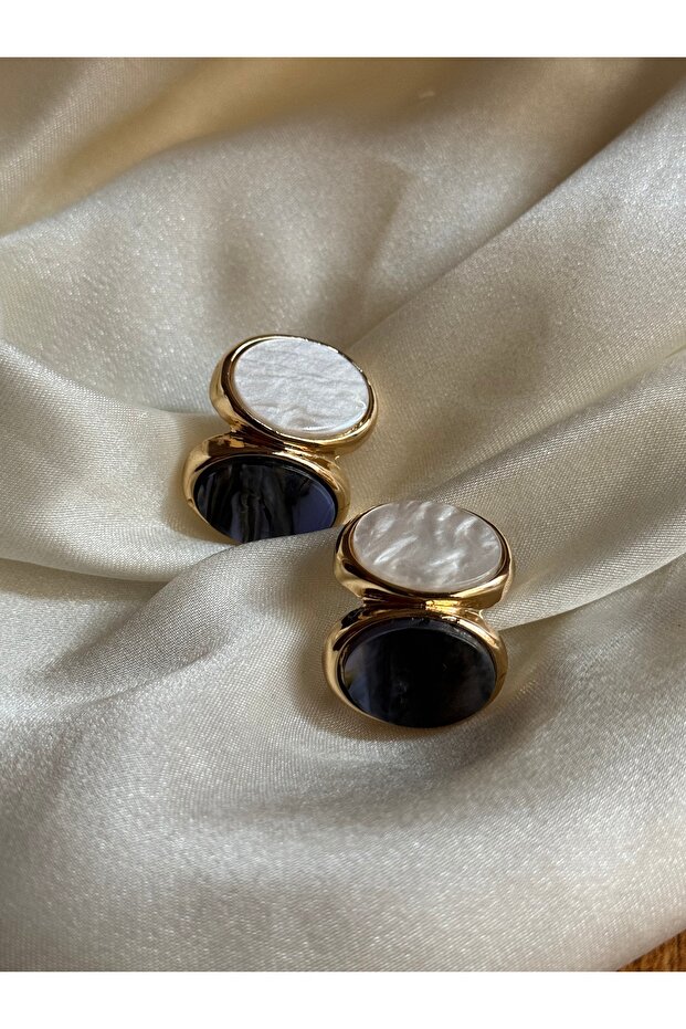 Sedefli Oval Küpe - 5