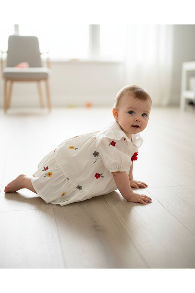 Miss Ecru Girl Dress 3556