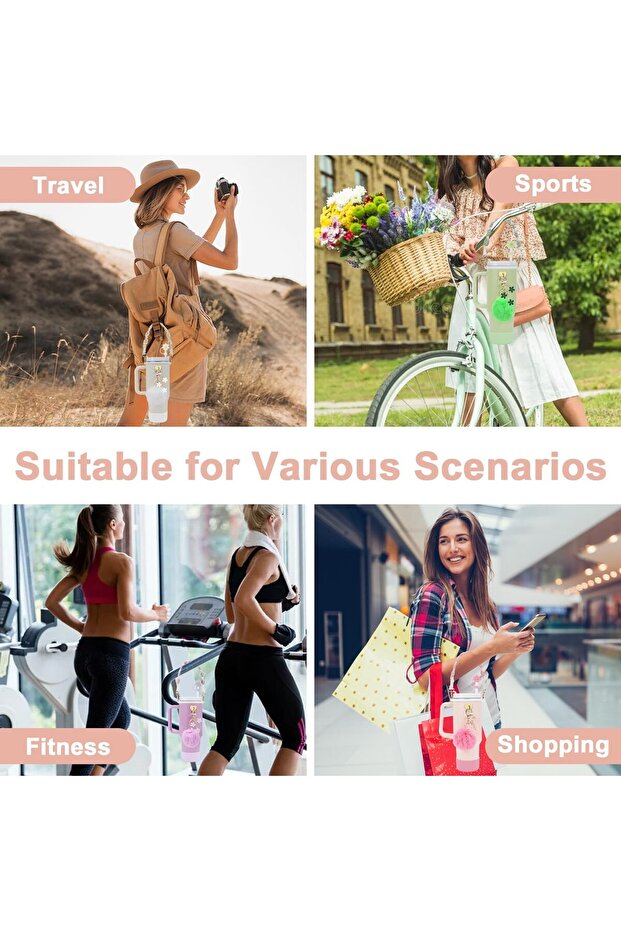 مجموعة ملحقات كأس ستانلي - حزام الحذاء باللون الوردي - 4