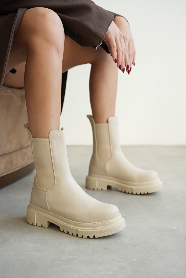 Bej Lastikli Bot (4CM) - 4