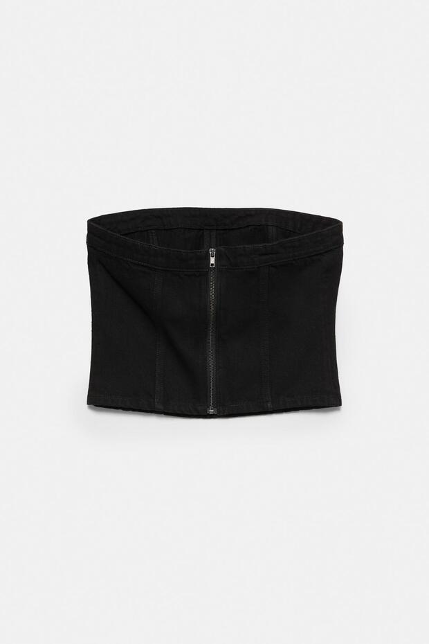 Parıltılı denim üst - 7