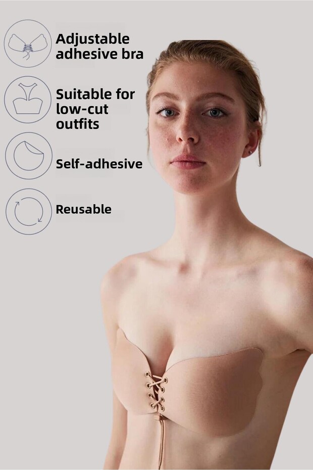 Nude Strapless Strapless Breast Lift Evening Dress Wedding Dress Dress Invisible String Adhesive Bra