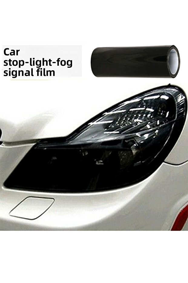 Headlight Stop Film Headlight Foil Dark Glossy Black Headlight Scratch Anti-Scratch Foil 100cm X 30cm