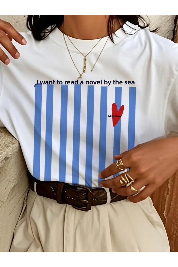 Premium Oversized Fit Short-Sleeve Printed T-Shirt