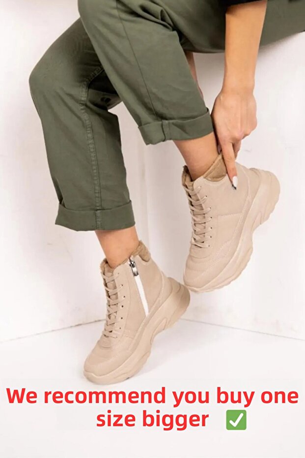 Luis Wallentino Super Light Orthopedic and Wool Inside Thermal Warm Winter Sheepskin Women's Boots
