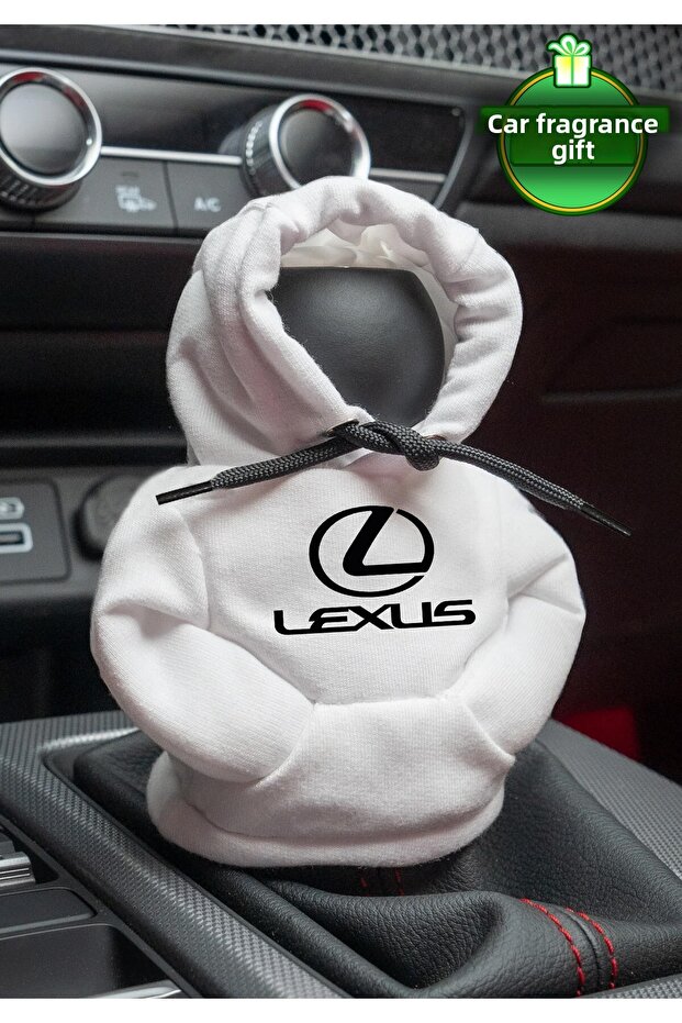 Lexus Logo White Gear Shift Hoodie Car Gear Shift Outfit Gear Shift Fleece Auto Accessory Gear Shift Knob Sweat
