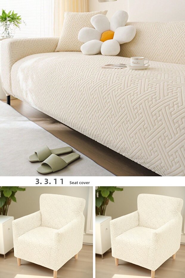 3 3 1 1 Stretch Elastic Flexible Washable Jacquard Sofa Cover Set Sofa Cover