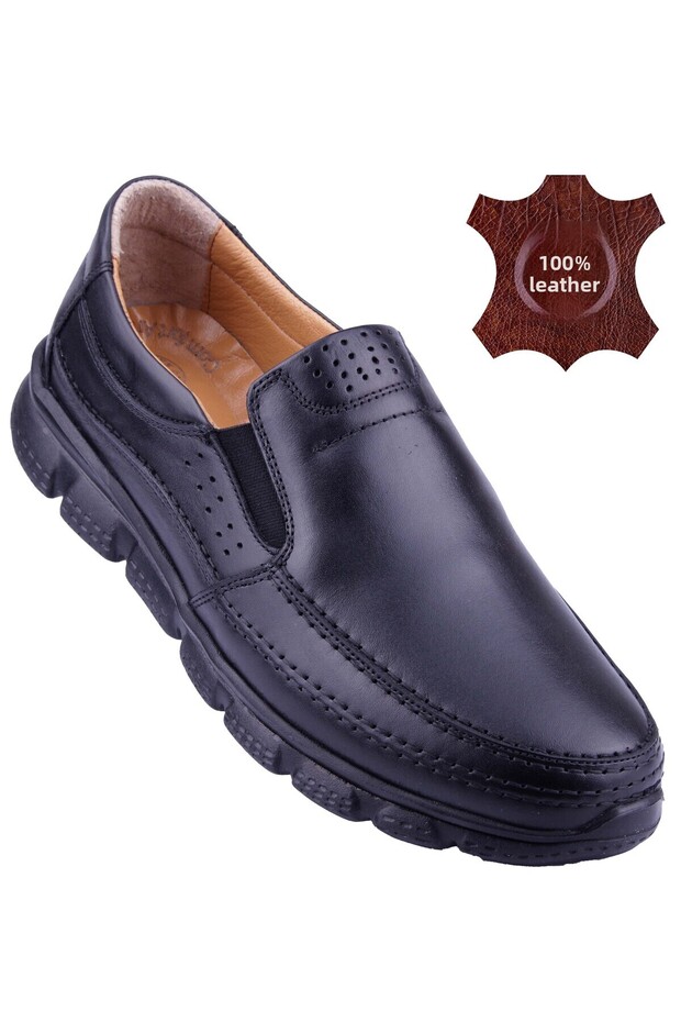 Inside and Outside Genuine Leather Ultra Lightweight Orthopedic Casual Men's Shoes