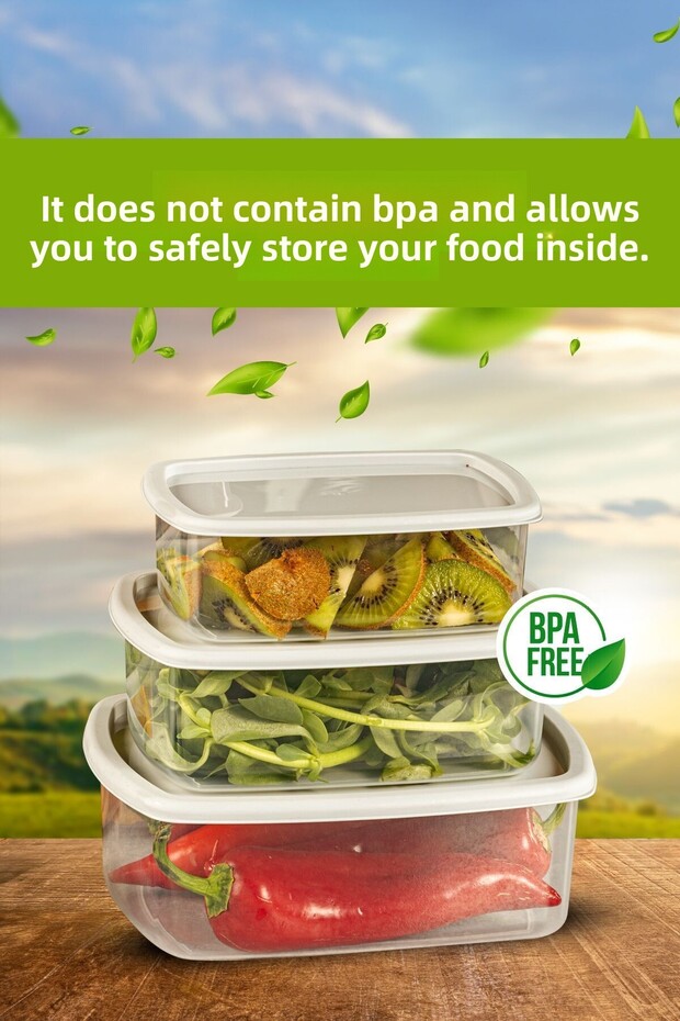 Комплект от 12 херметически затворени контейнера за съхранение сиви 3X (250-500-750-1200 ml) - 3