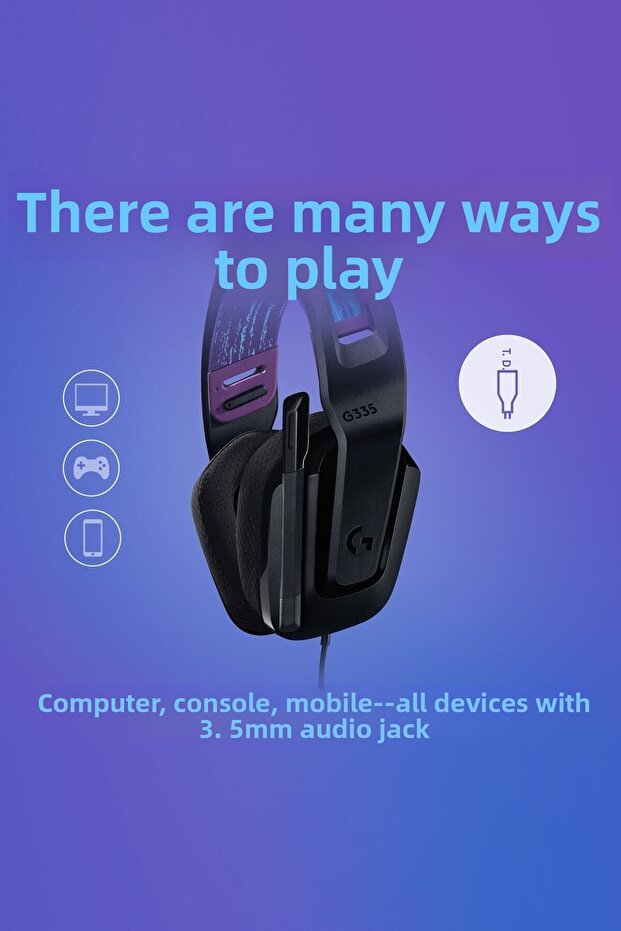 سماعة الألعاب السلكية G G335 - أسود - 3
