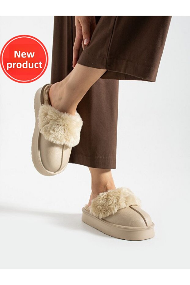 Women's Removable Inner Lining Fur High Sole Eva Winter Women's Slippers Stc1127