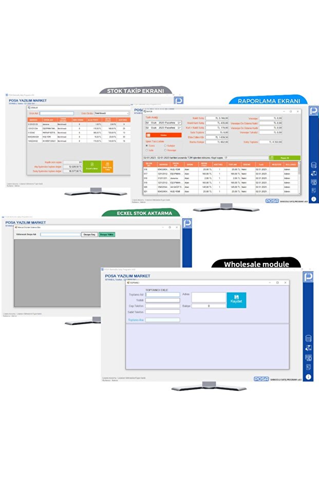 Stock Tracking and Sales System with & without barcode (80mm Receipt Printer + Wired Reader + Program) - 3