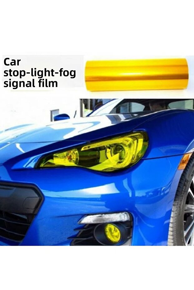 Headlight Stop Film Headlight Foil Yellow Headlight Scratch Anti-Scratch Foil 100cm X 30cm