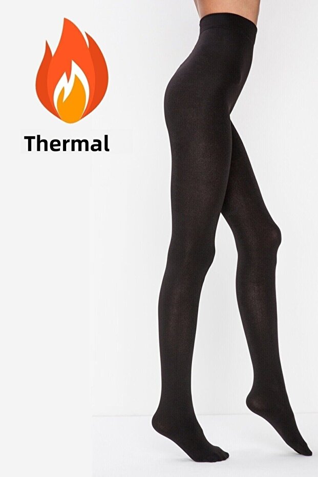 Thermal Black Winter Flexible Pantyhose