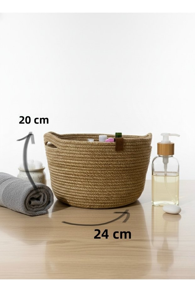 Multi-Purpose Organizer Wicker Basket, Cobalt Warm Colors, Organizer 24 X 20