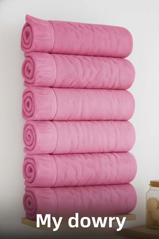 %100 Cotton 6 Pieces 30x50 Fringed Hand Towel | Kitchen Towel | Drying Cloth