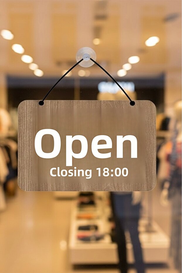 Open Closed Sign - Wood