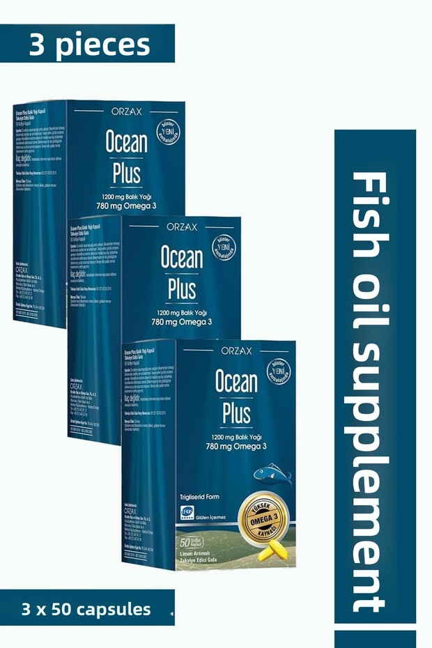 Ocean Plus 1200 Mg 50 Capsules 3 Pieces