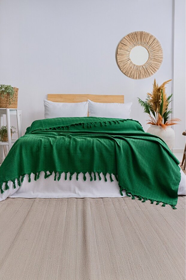 سرير بيرلينو مزدوج بيكيه 200x230 سم أخضر