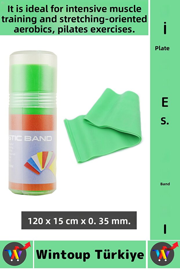 Long-Lasting Fitness Aerobics Stretching Elastic Flexible Medium Hardness Resistance Special Boxed Pilates Band