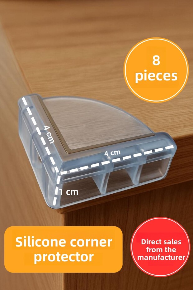 8 قطع حماية للزوايا من السيليكون - 1