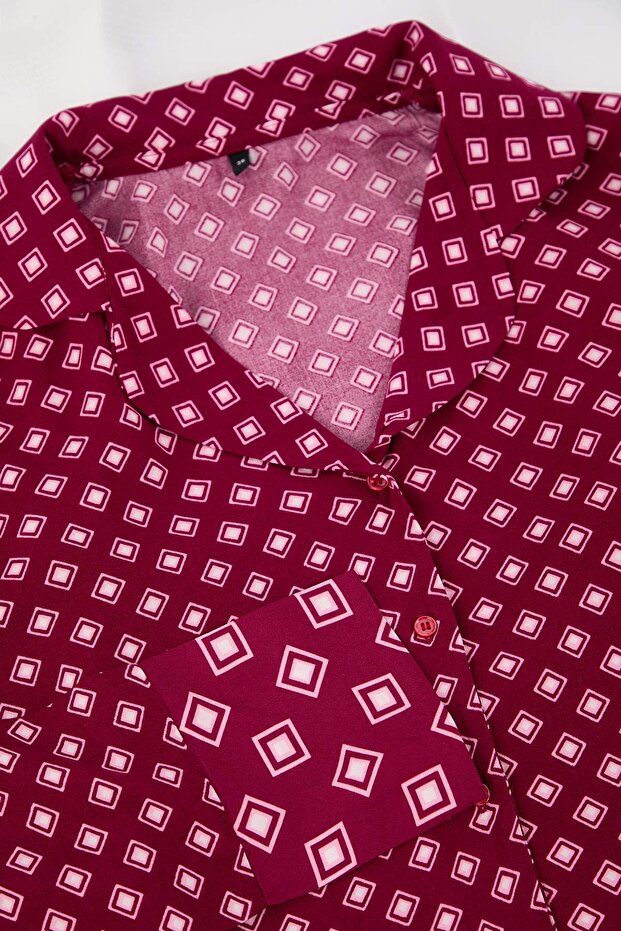 Mürdüm Etnik Viskon Dokuma Pijama Takımı THMAW26PT00112 - 6