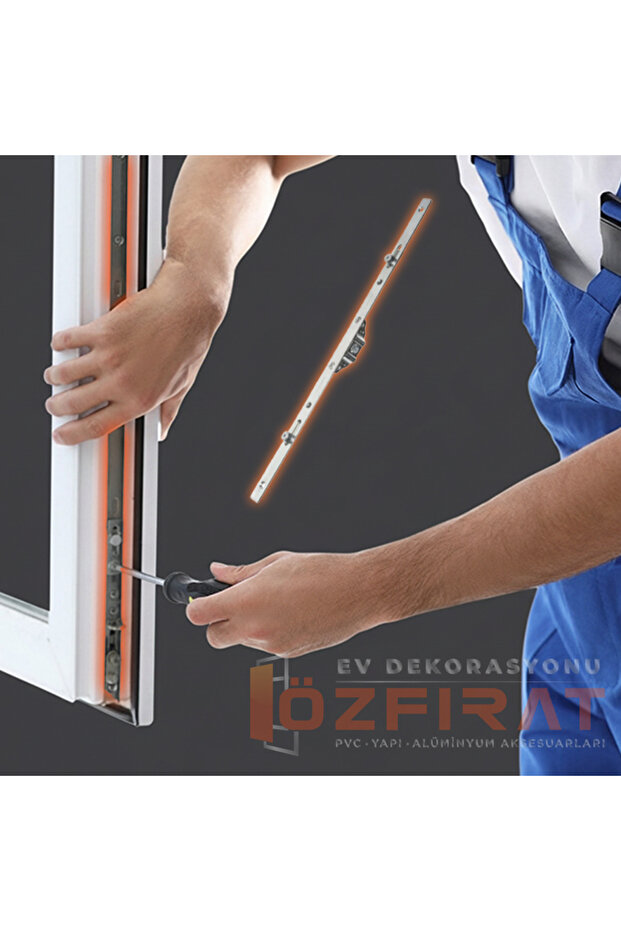 100cm Tek Açılım İspanyolet – PVC Pimapen Kapı Pencere Kilidi – (1 Adet) - 5