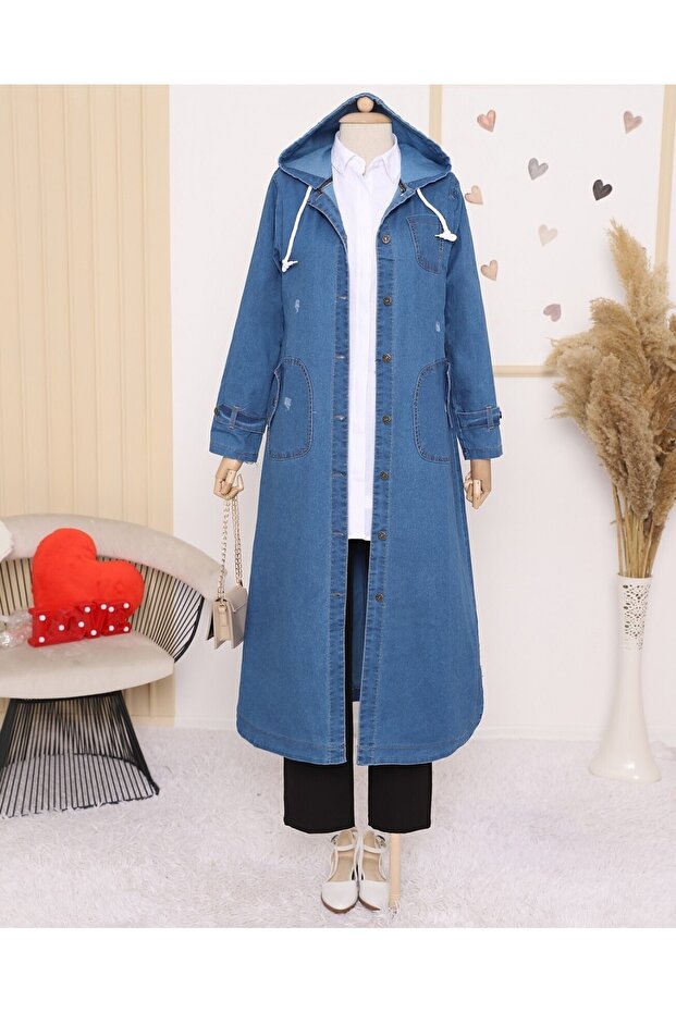 Laci Fold Pocket Denim Cap - 3