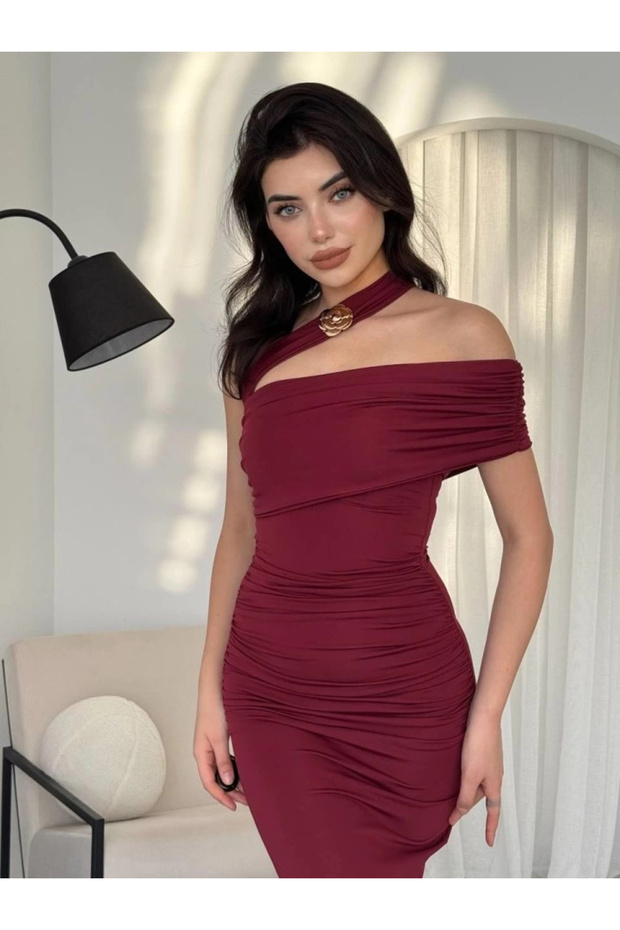 Rochie cu umăr încrucișat Reta - 3