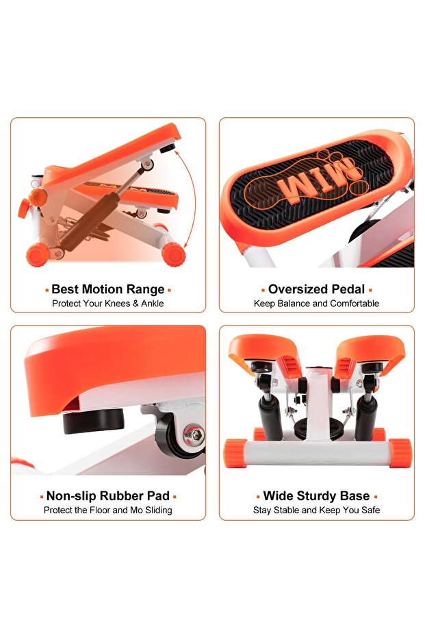 جهاز تمرين ميني ستيبر مع أشرطة مقاومة وعداد السعرات الحرارية - 8