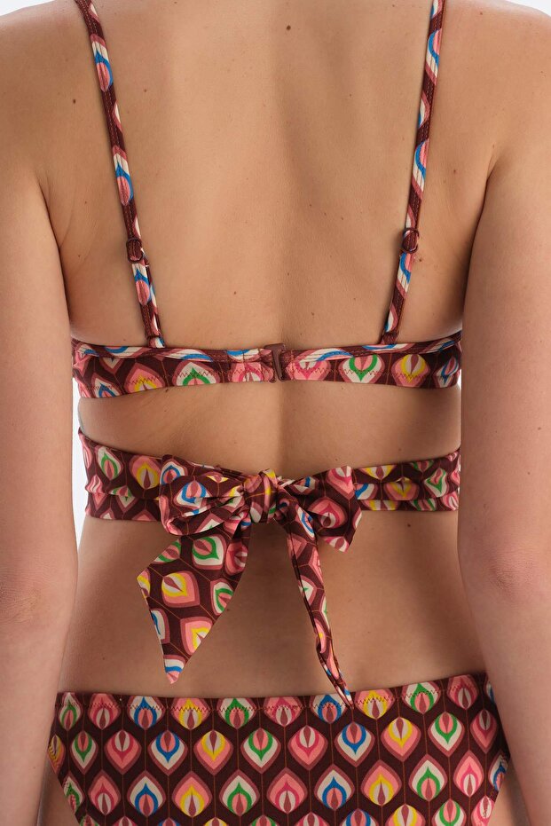 Covered Brown Bikini Top - 6