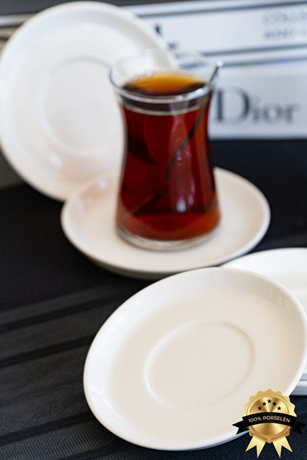 Rüya Yalın 6 Pieces 12 cm Porcelain Tea Plate Off-White