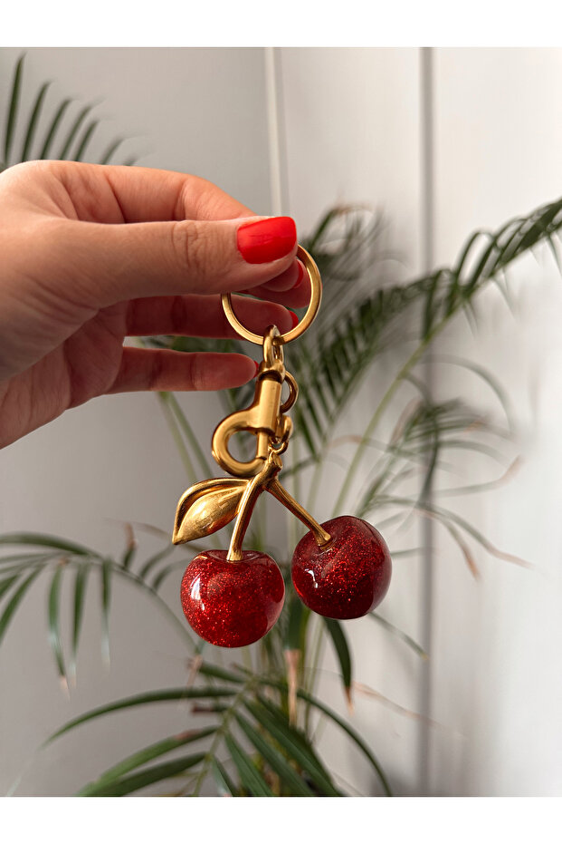 سلسلة مفاتيح / حلية على شكل كرز - 5