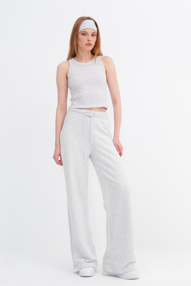 Addax Beli Lastikli Wide Leg Eşofman EŞF10308-P10