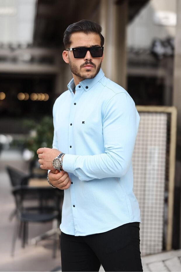 Düz Çıtçıtlı Kışlık Gömlek - 3