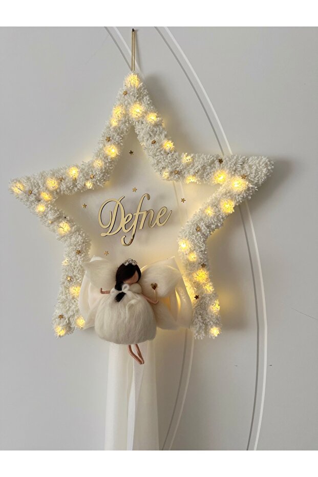 Yıldız model peri bebekli kapı süsü - 3