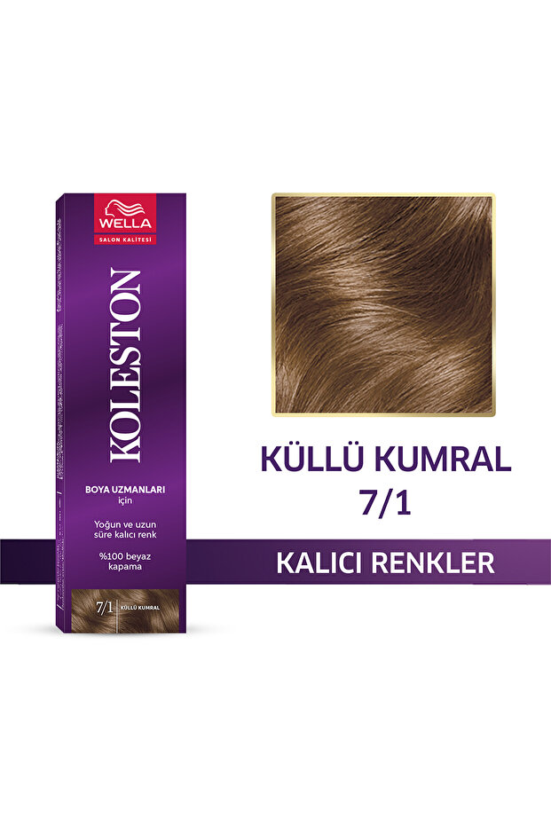 Wella Koleston Single Tüp Saç Boyası 7/1 Küllü Kumral