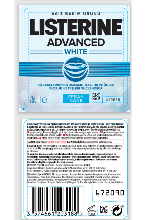 Advanced White Hafif Tat 250 ml - 8